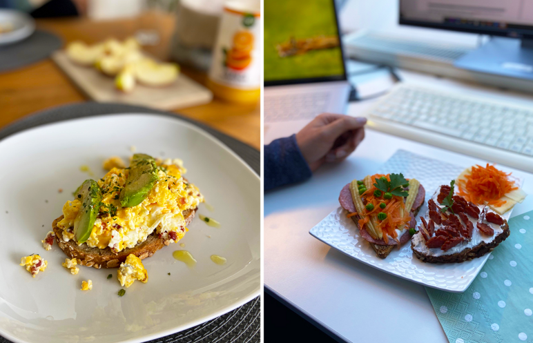 Frühstück im Homeoffice