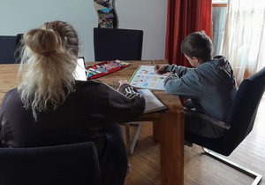 Bild: Gemeinsames Lernen mit Sohn (c) Carina Gartlacher Bild: Gemeinsames Lernen mit Sohn (c) Carina Gartlacher