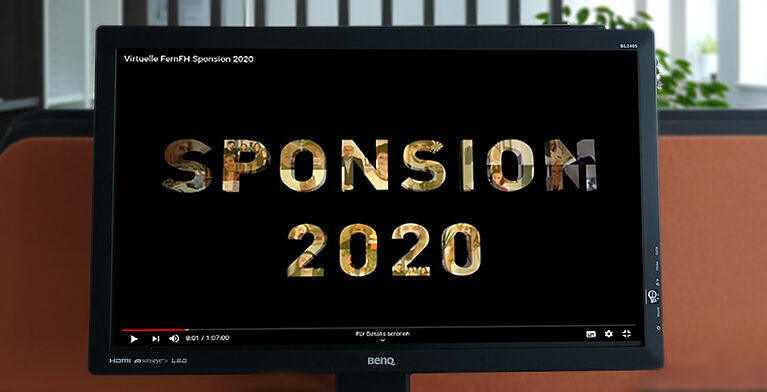 [Translate to English:] Virtuelle Sponsion 2020 der FernFH 